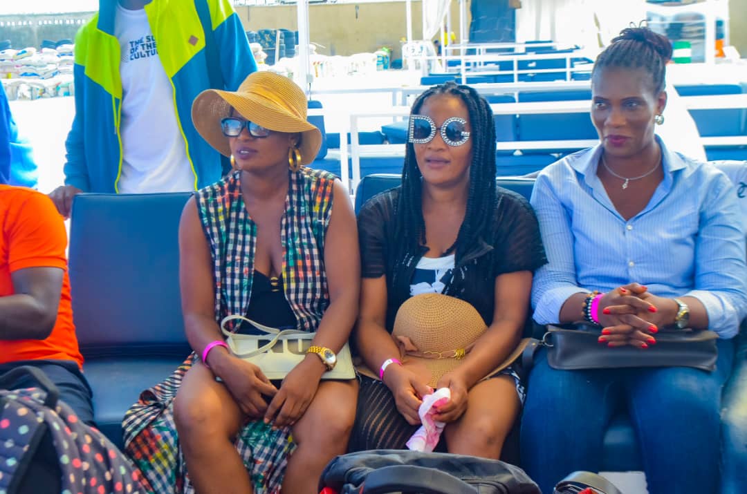 Classmates seated together during the outing