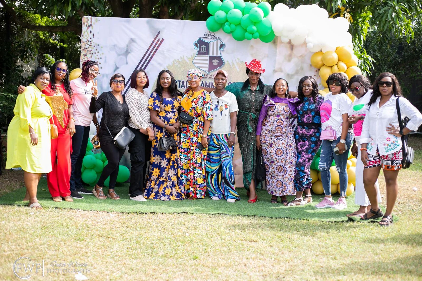 Members during a group photograph at the celebration (photograph 2 of 2)