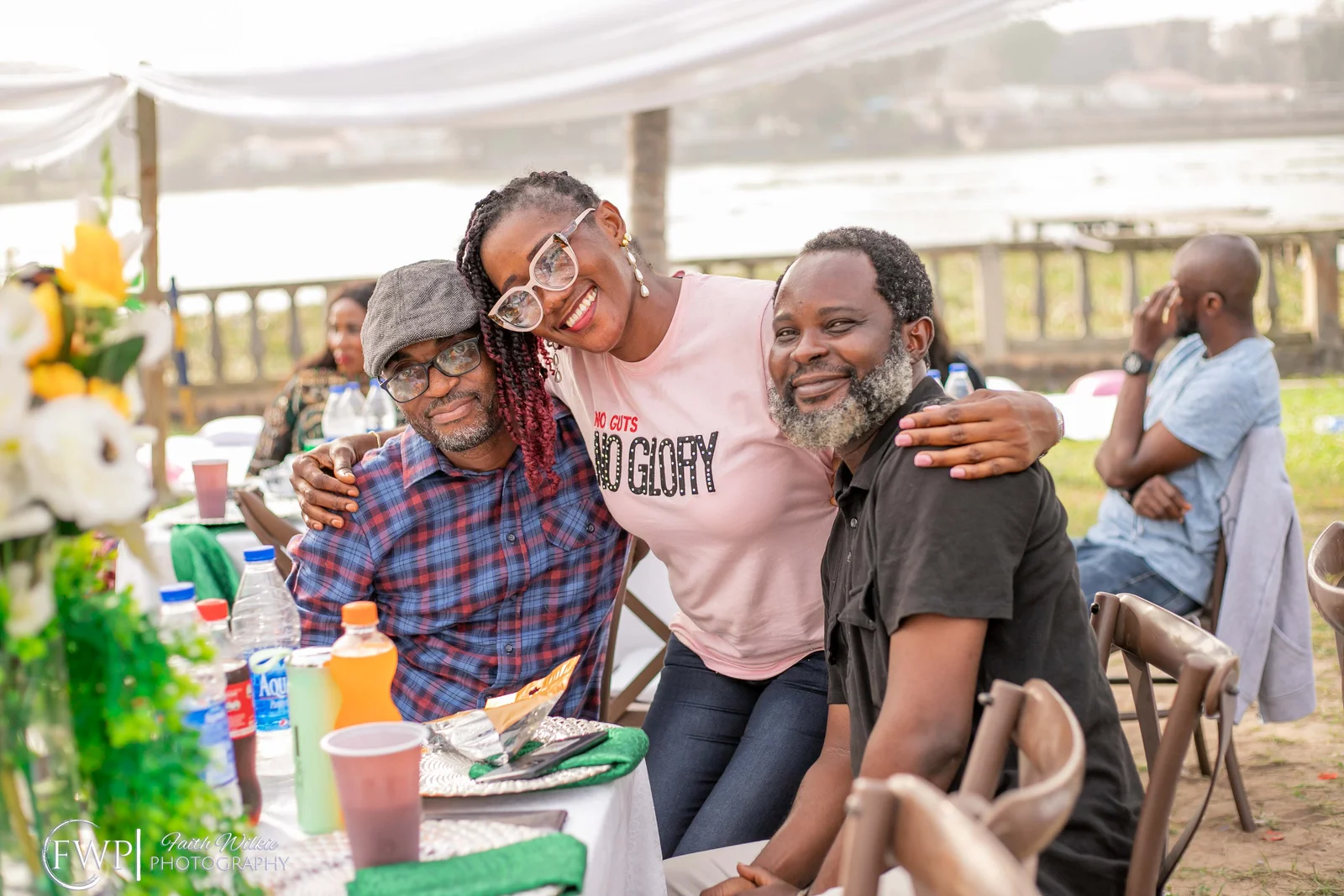 Members sharing table fellowship during the 2023 End-of-Year Party (photograph 1 of 5)