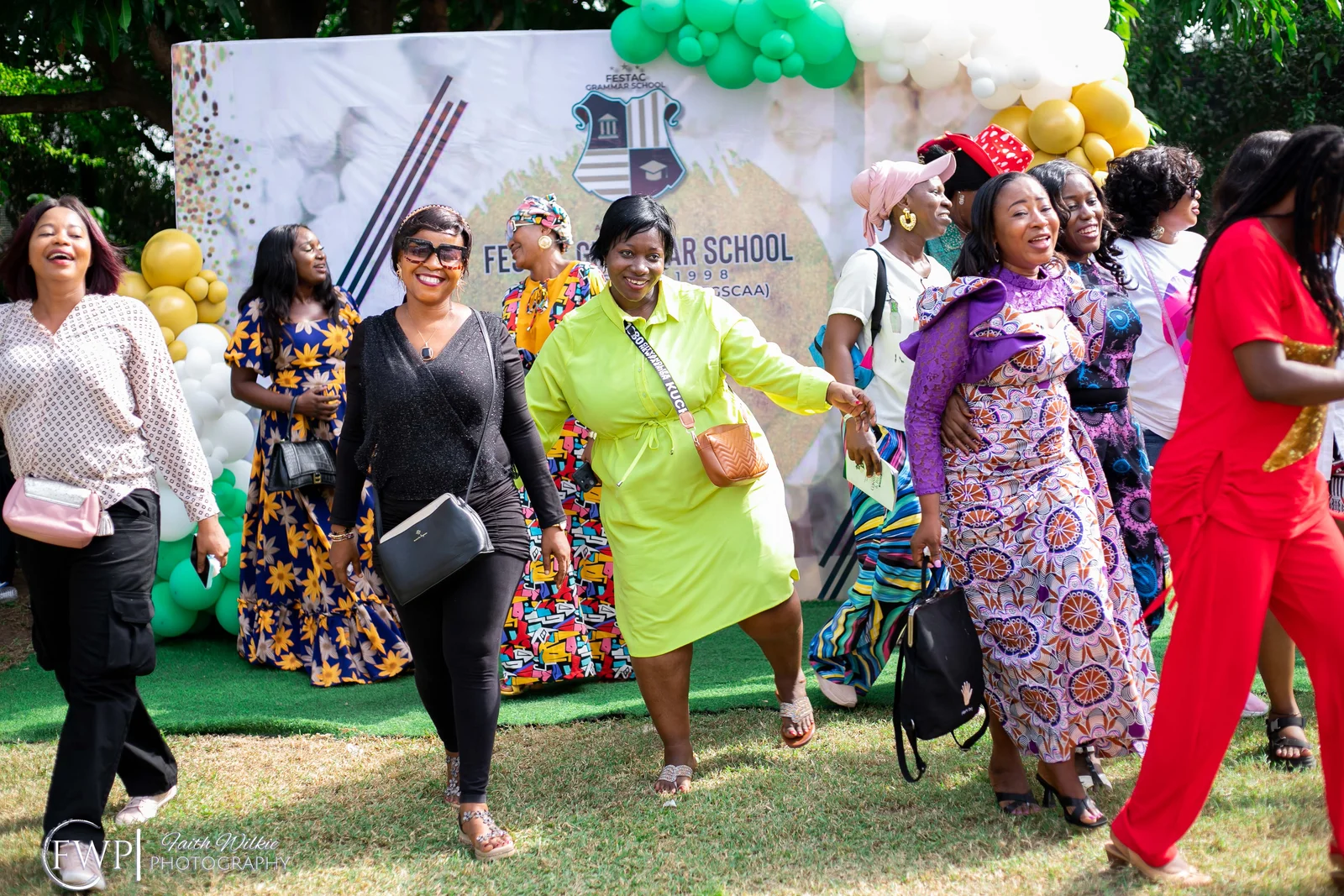 Members dancing during the year-end celebration (photograph 1 of 4)
