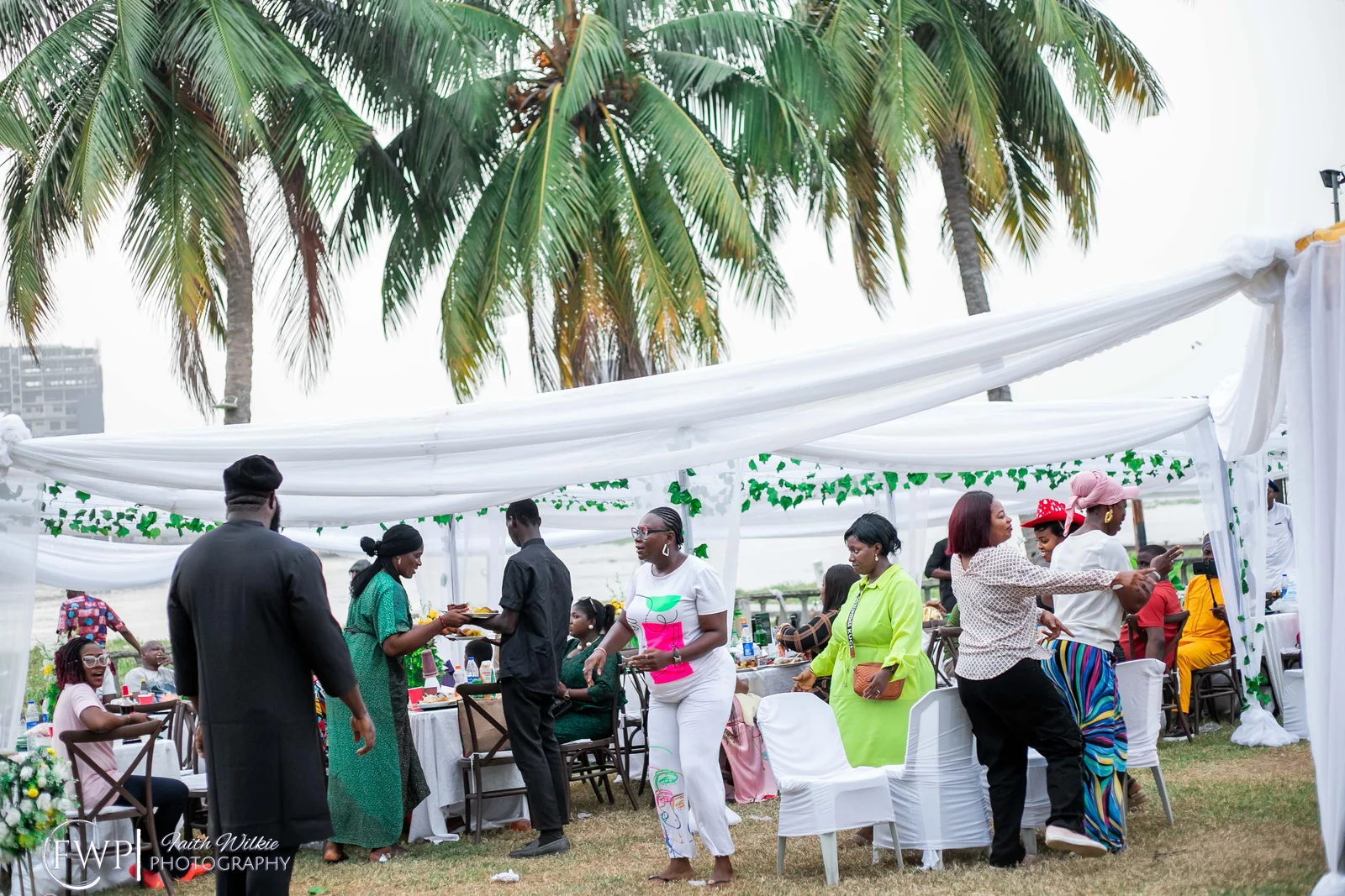 Members dancing during the year-end celebration (photograph 4 of 4)