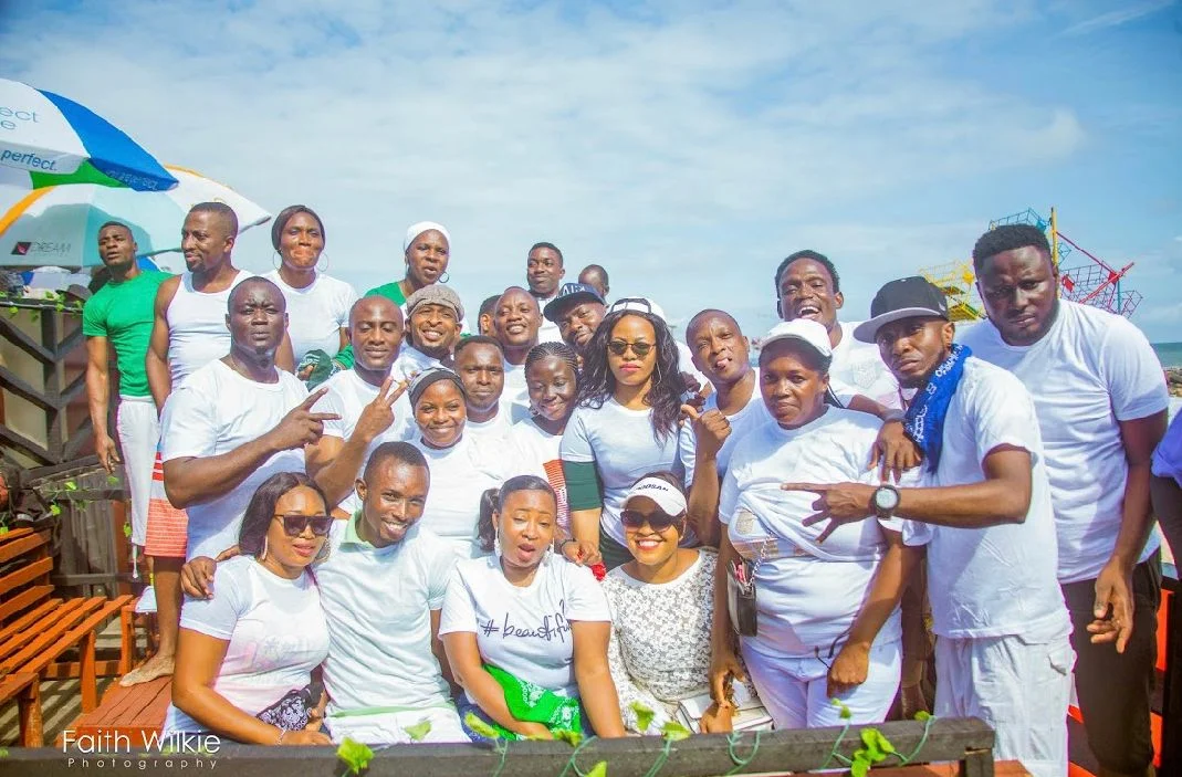 Members gathered for a group photograph at the Independence Day Beach Outing, 2019 (photograph 1 of 1)