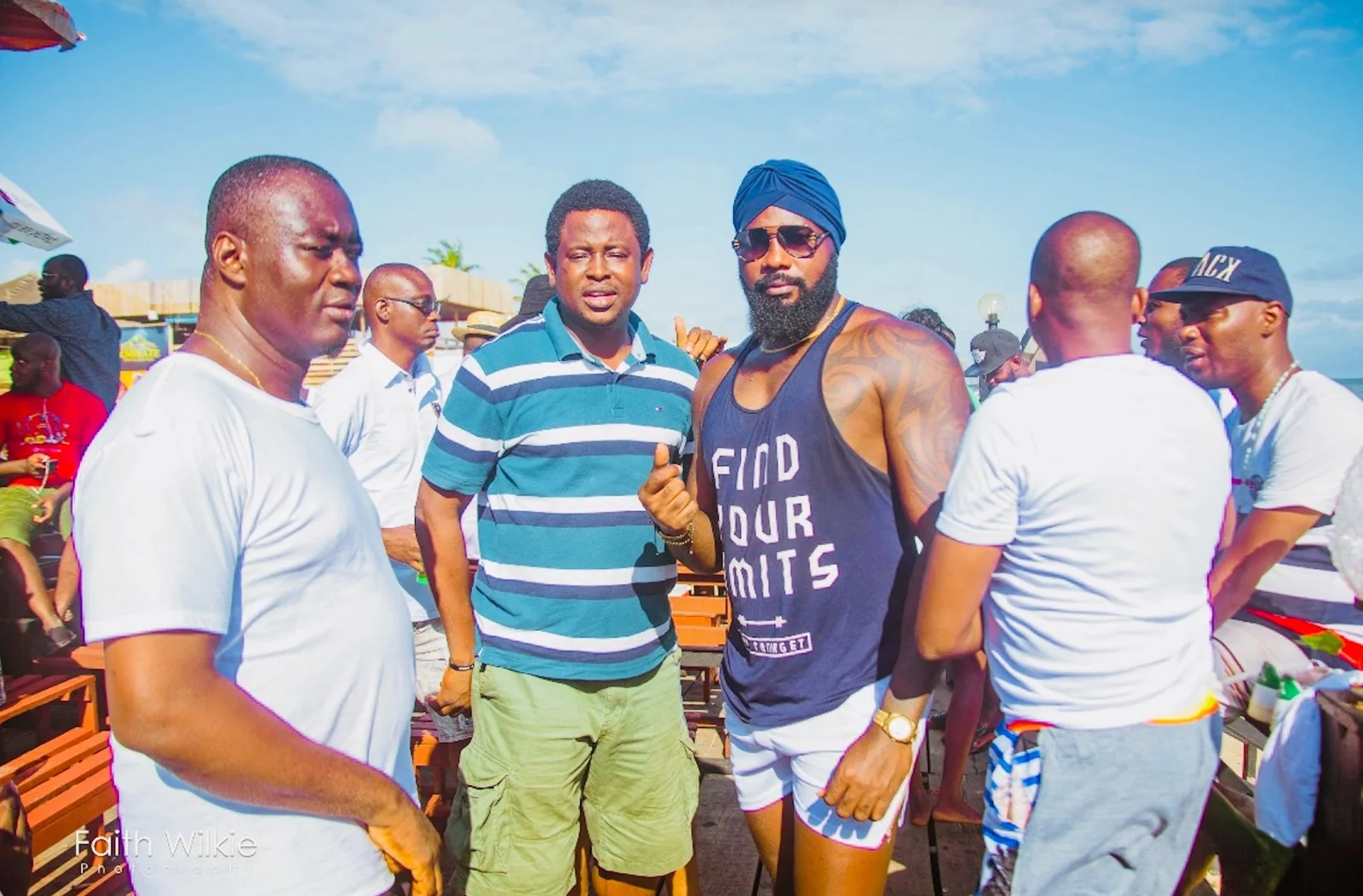 Members in fellowship at the Independence Day Beach Outing, 2019 (photograph 4 of 5)