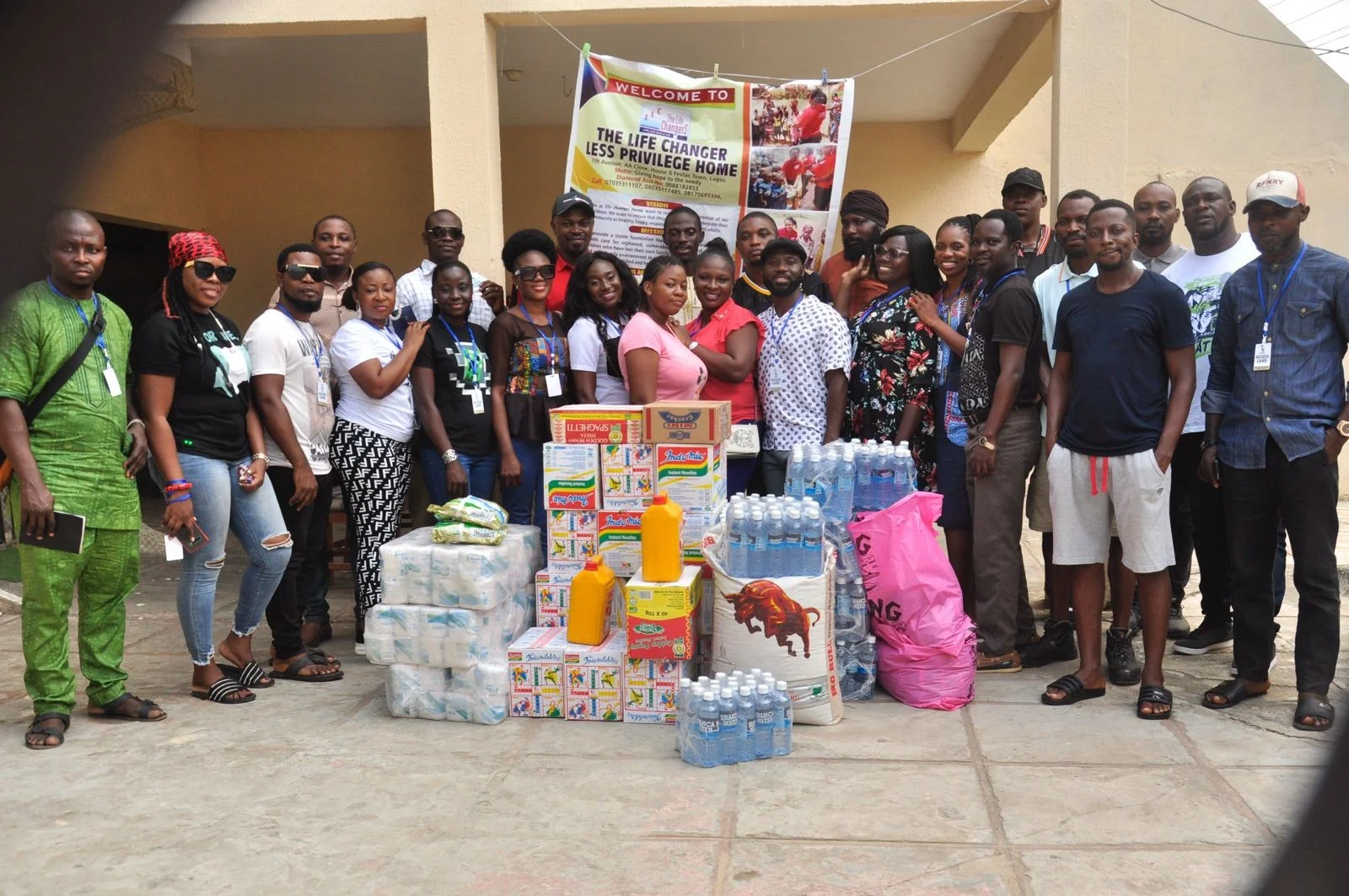 Members during the 2020 humanitarian outreach (photograph 1 of 2)
